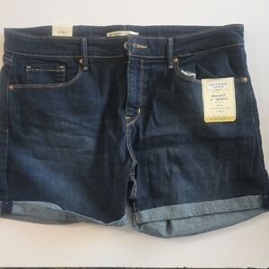 Levi's Signature Gold Dark Blue Jean Shorts for Women 16/W33